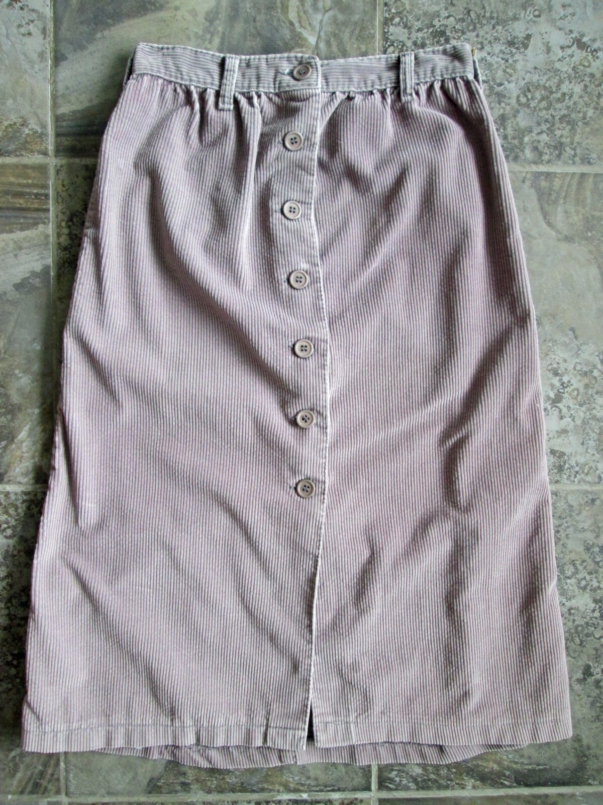 VTG Maverick Skirt 12 Misses Medium Button Down Purple A-Line Corduroy USA Made