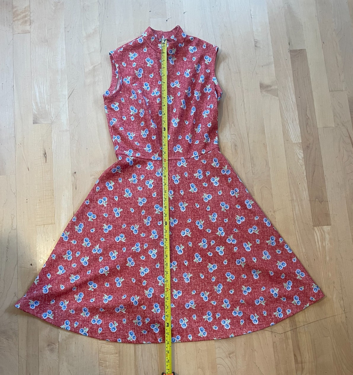 Vintage Puritan Forever Young Red Multicolor Floral Dress