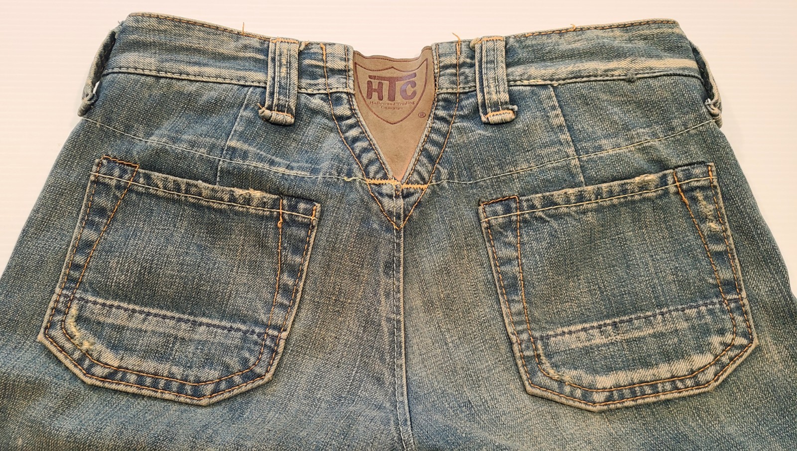 HTC Hollywood Trading Company Vintage Jeans, Made in Italy, sz 26, Distressed