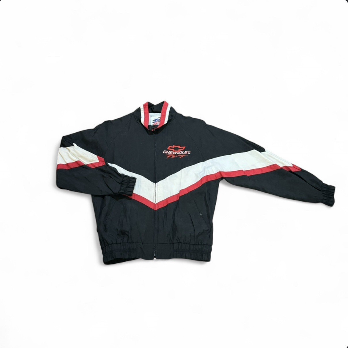 Vintage 90’s Chevrolet Racing Windbreaker Jacket by Track Gear size M,(JD4 12)