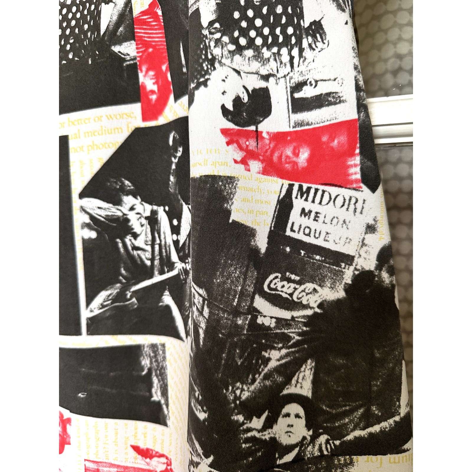 Vintage Rare Archival 80s Stop Only Beatles Pop Culture Media Collage Mini Dress