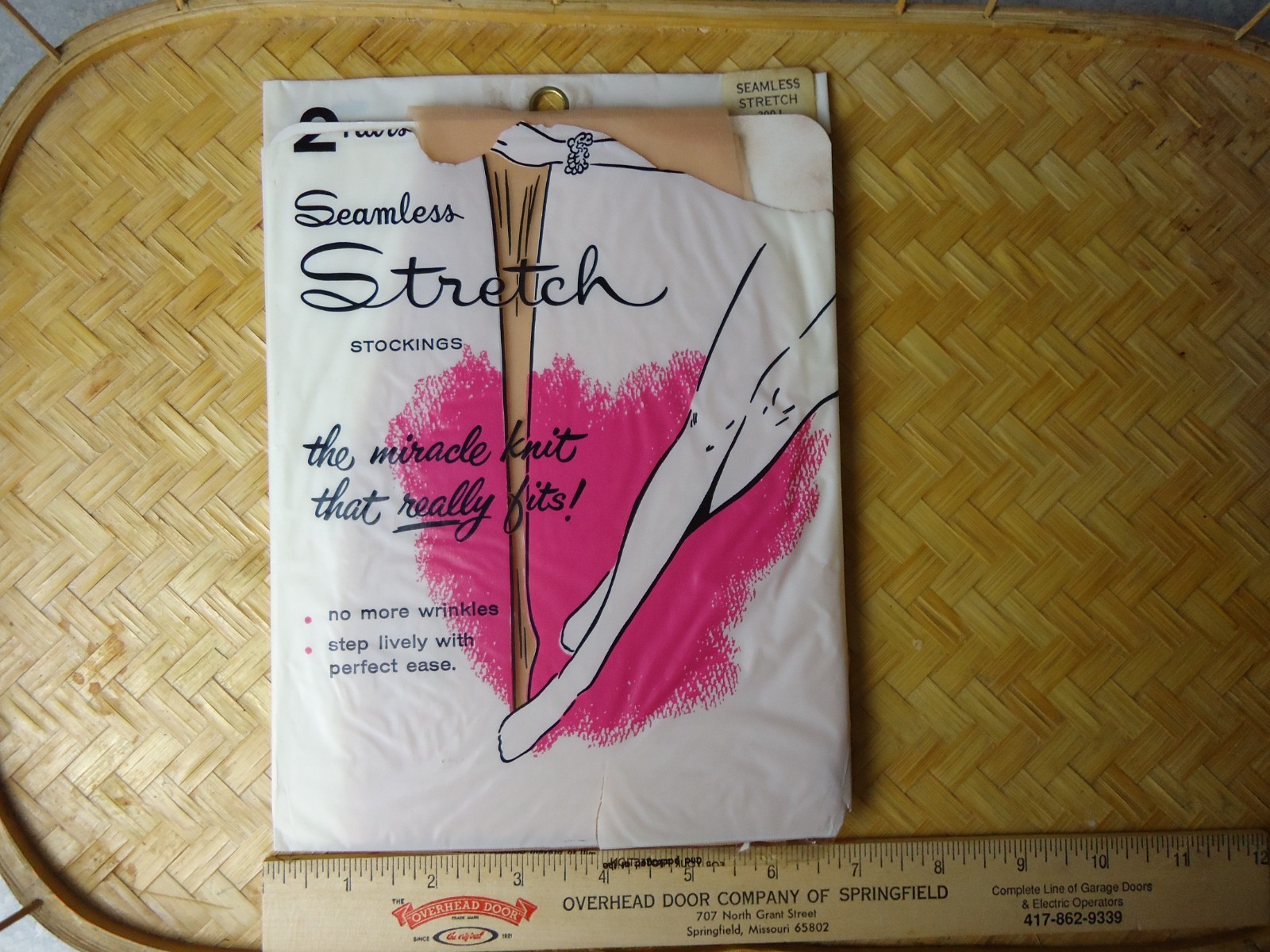 VTG NOS Seamless Stretch Stockings 390J Adore Petite 8-8.5-9 Miracle Knit OPEN
