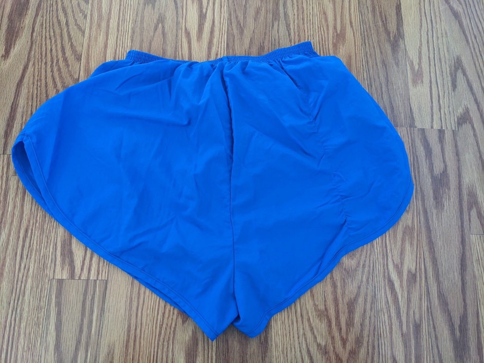 Womens 80s 90s vintage Nike running high rise shorts blue key pocket Short XS