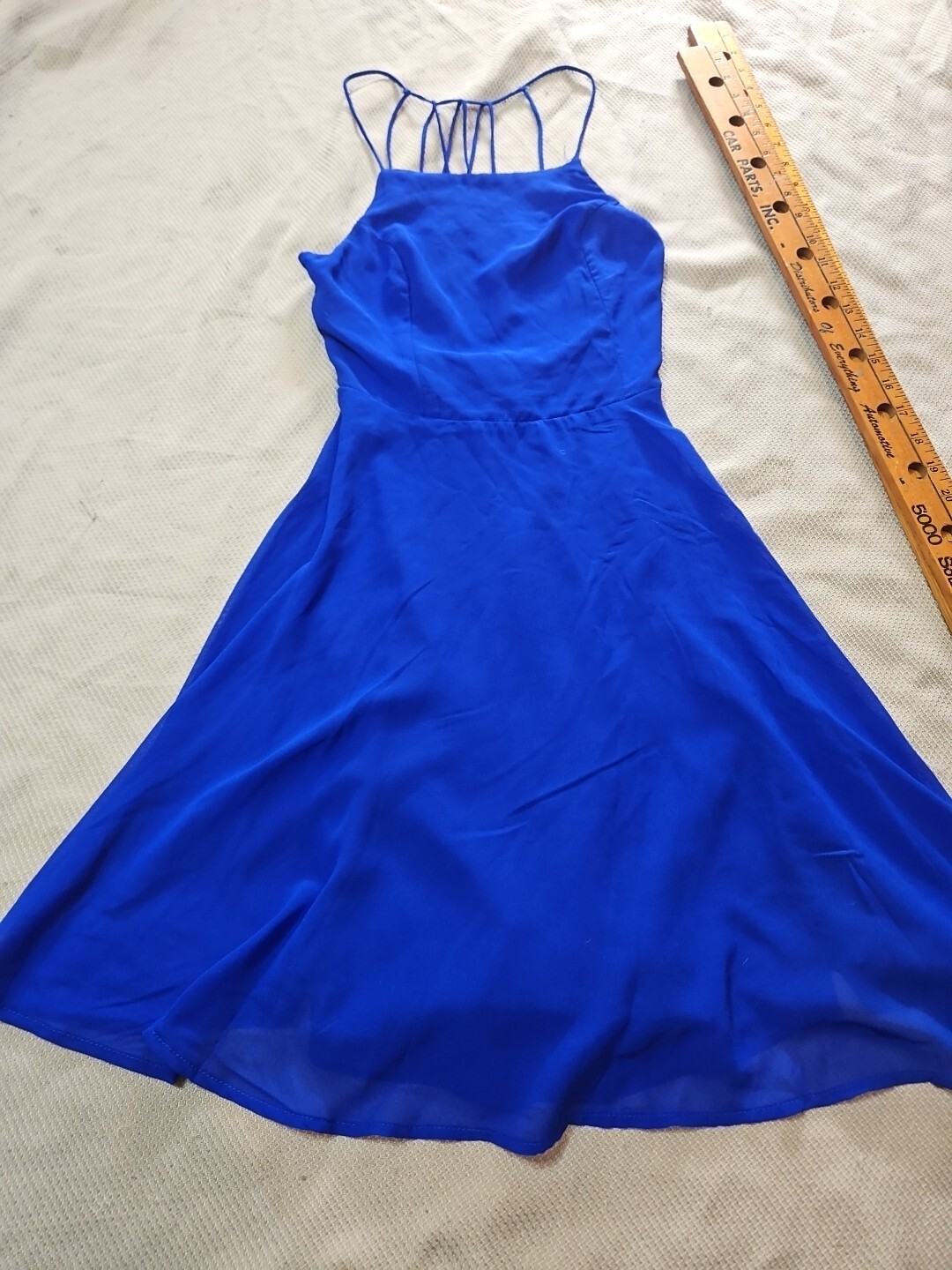 Contempo Casuals Vintage Dress Small Spaghetti Strap Zip Mini Gown