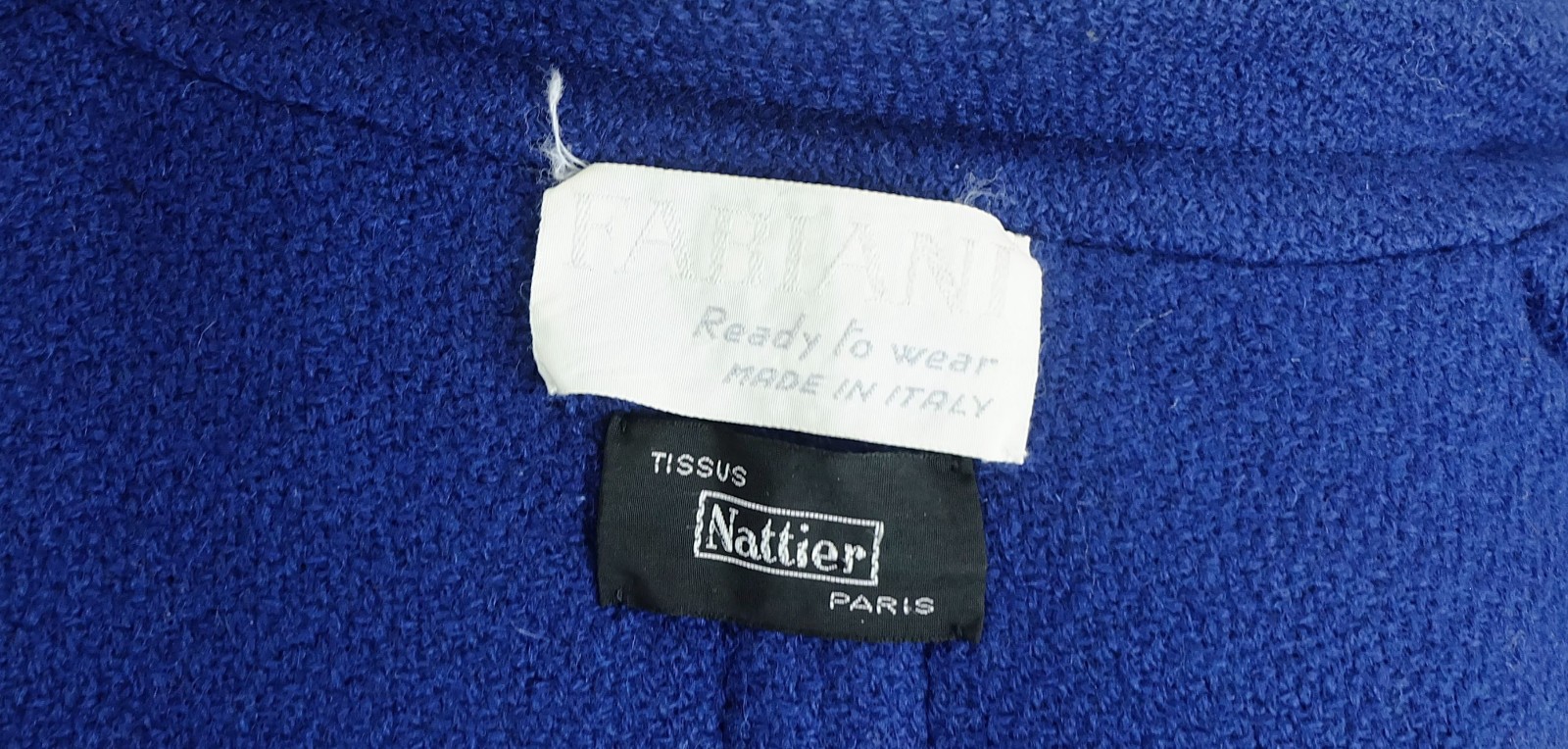 Short JACKET costume jacket size 38 Fabiani Italy Tissus Nattier Paris 1960s