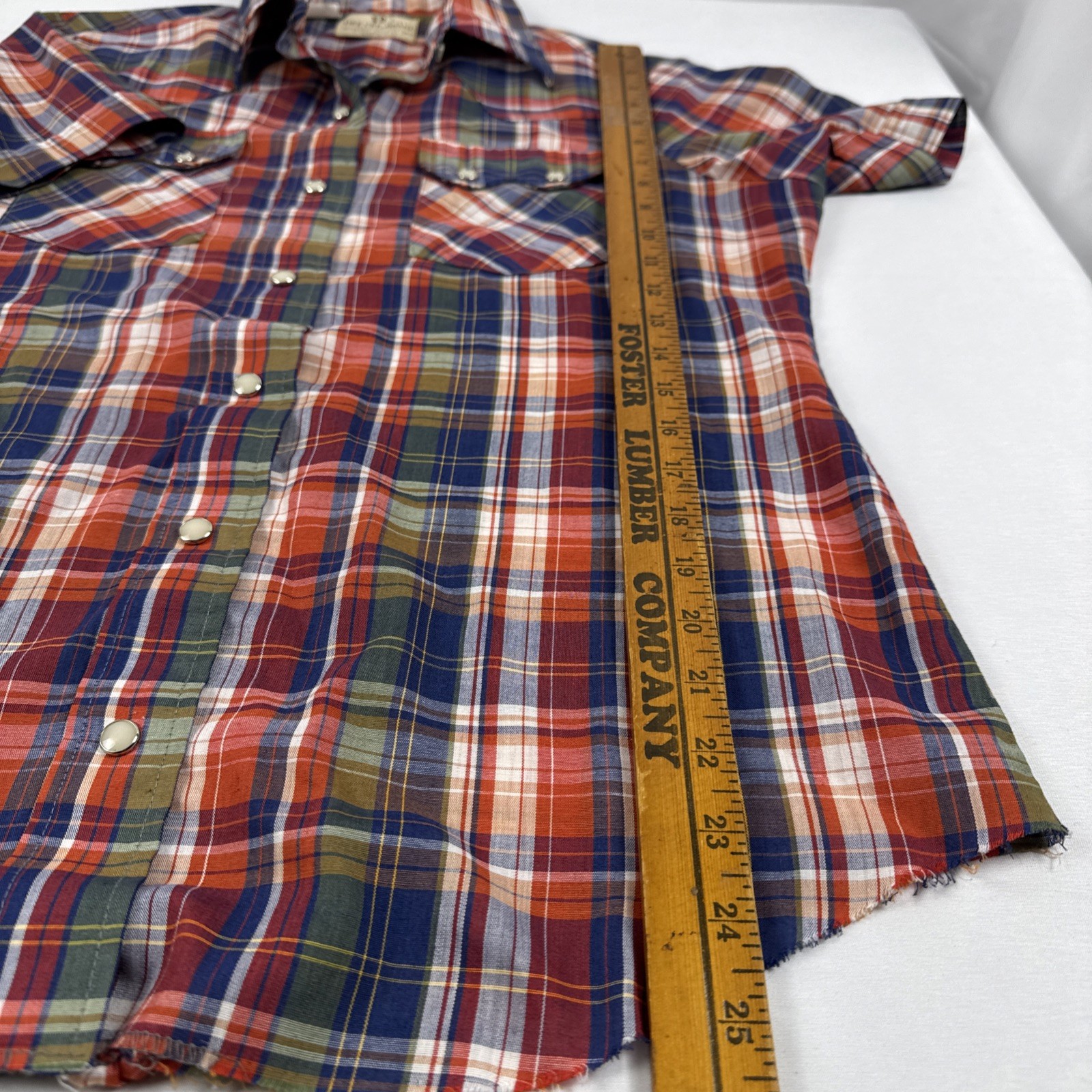 VTG 70s Dee Cee Western Shirt Women’s 36 14 Pearl Snap Sawtooth Rockabilly