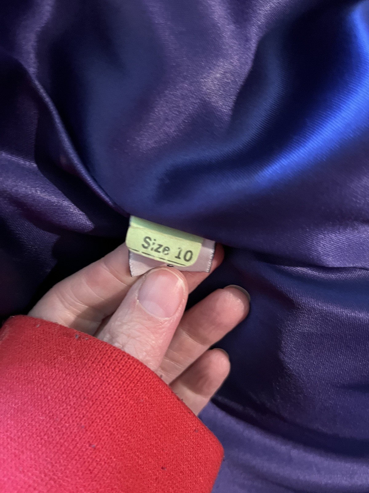 VTG Pauline Trigere swing/ trapeze style Dress Coat Wool purple Black Sz 10