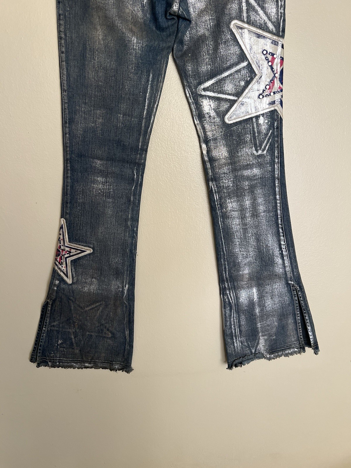 Vintage 90s JNCO Star Flare Boot Cut Jeans Women’s Size 5 Rare Punk Emo Denim