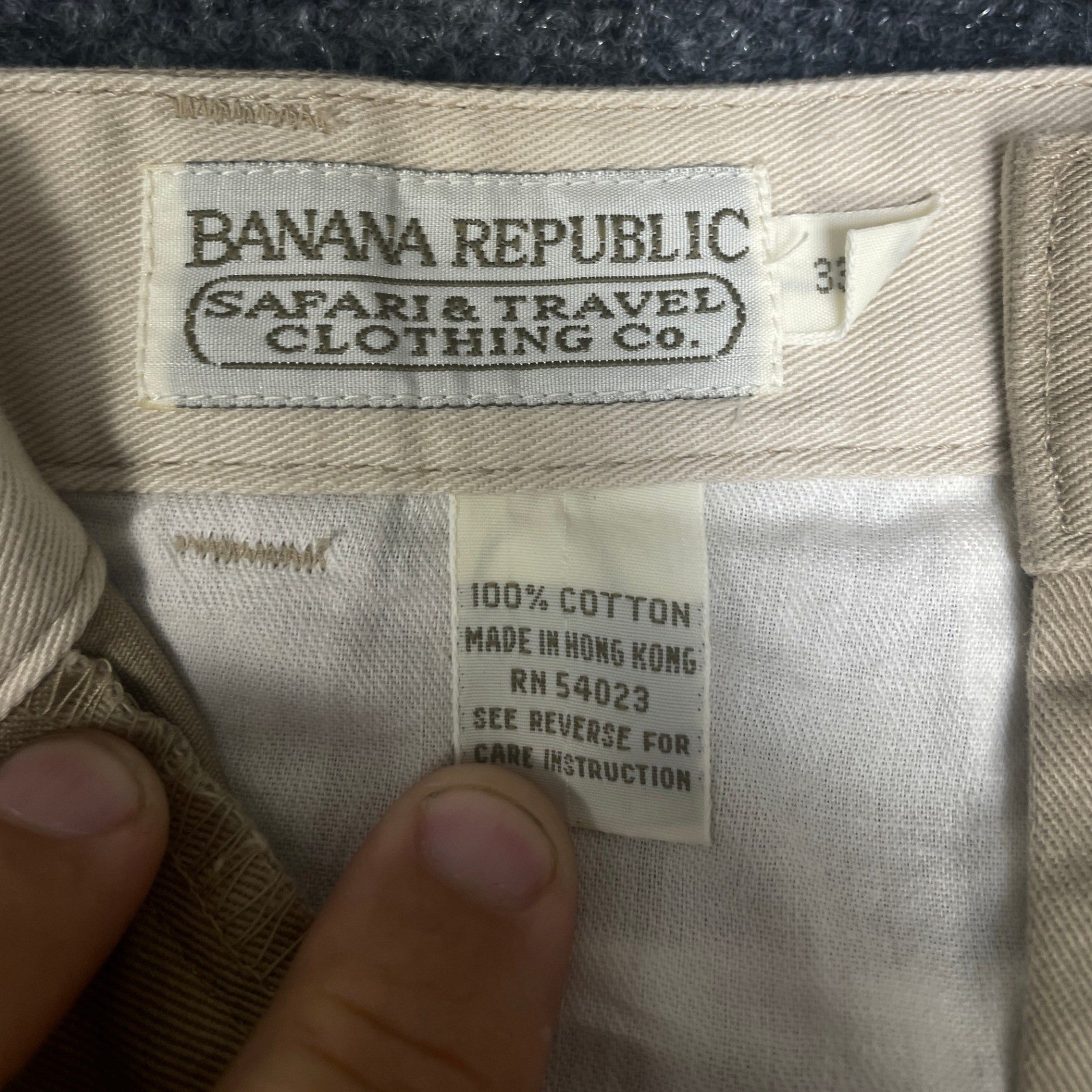 Banana Republic Driving Pants Women 33/32 Khaki Vintage Safari Cotton Chino