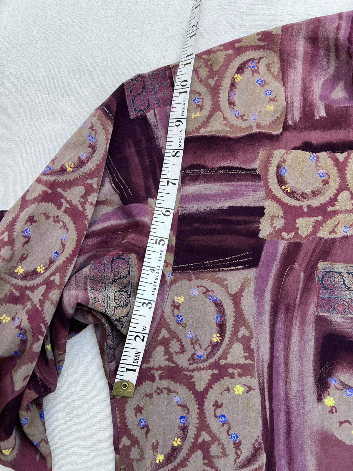 Christian Aujard 90s Vtg Paisley Cowl Blouse LS Pullover 86/90cm Japanese import
