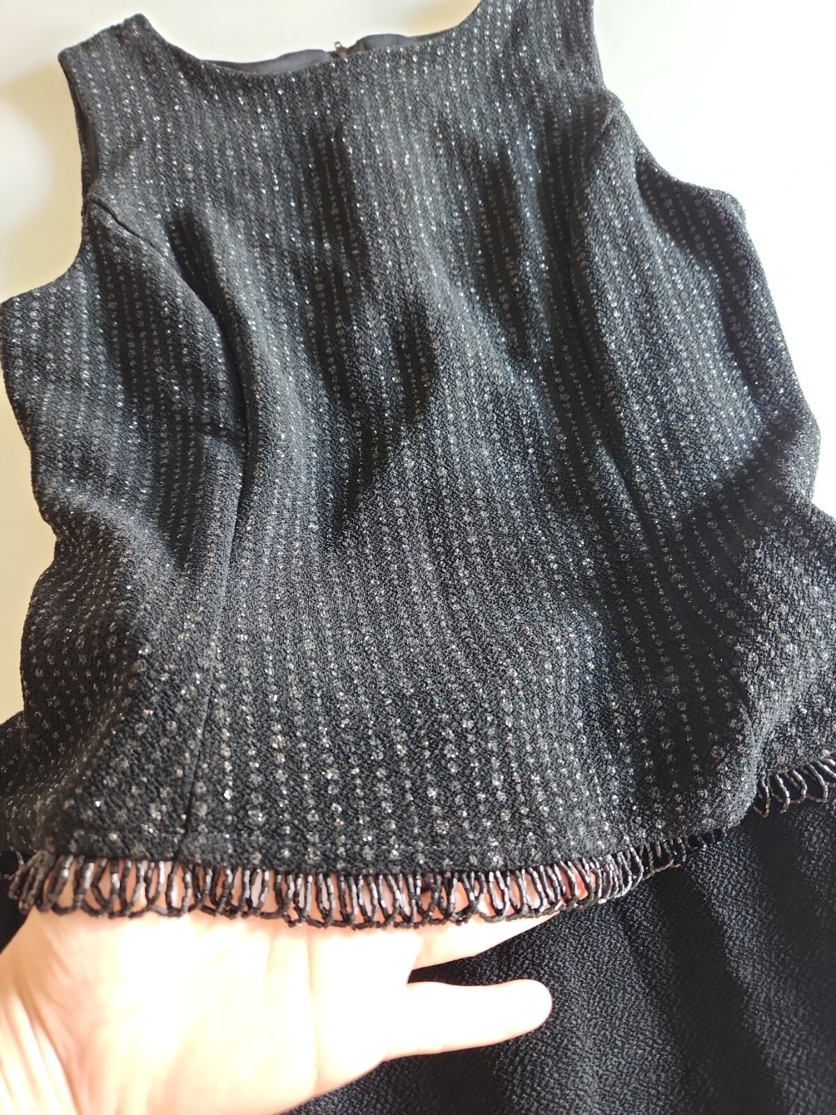 Vintage Scott Mcclintock Black Maxi Sleeveless Dress Size 10 Used