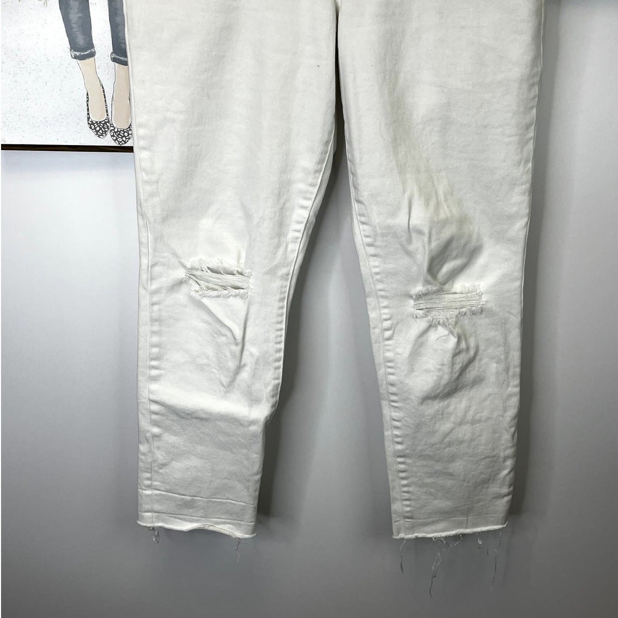 Haute Hippie Tribe White Distressed 5 Pocket Jeans SZ 12