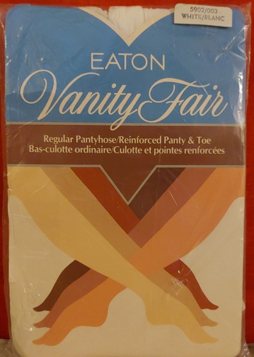 Vintage Pantyhose EATON 1 Pair Regular Color White One Size BAMA2