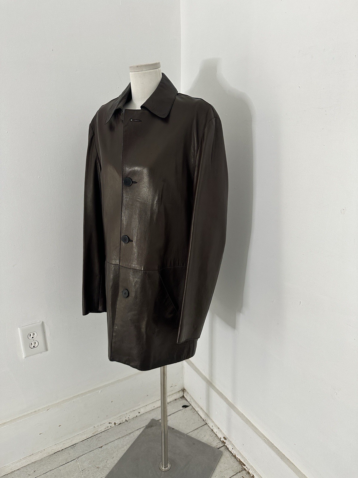 Vintage NYC Leather Shop Leather Blazer Jacket Lamb Skin