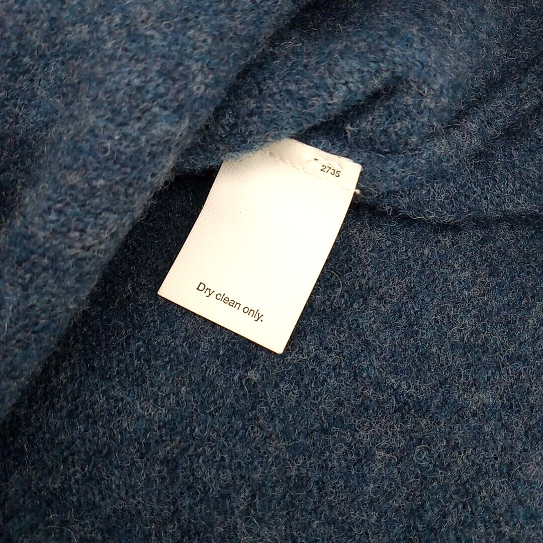 Vintage J Crew Sweater 100% Lambs Wool Womens Sz M Blue V-Neck Pullover Warm