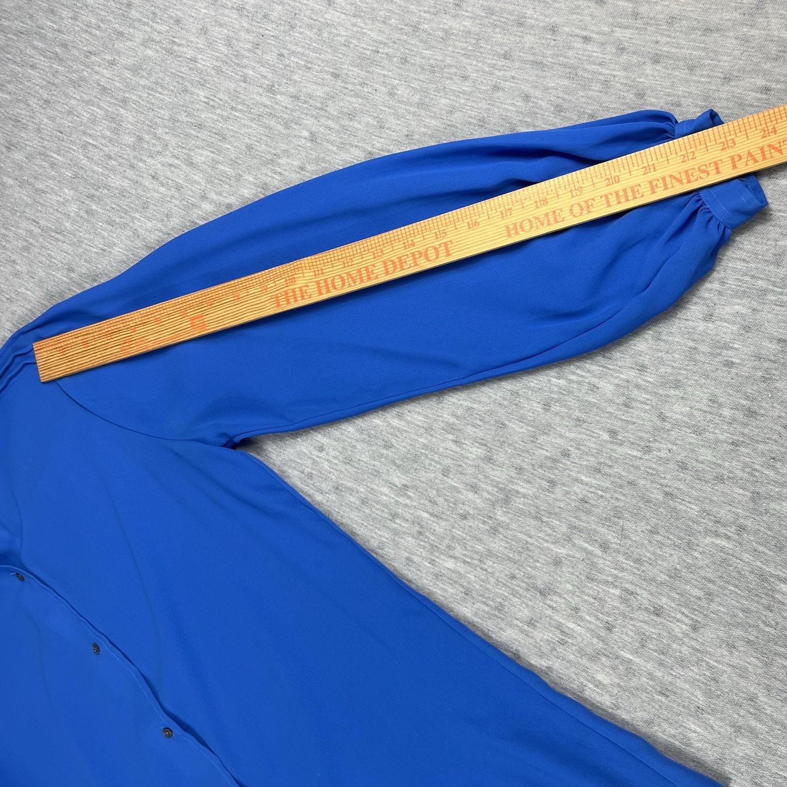 Vintage Givenchy For Chesa Mother Of Pearl Button Up Blouse Blue Size 6 Pleated