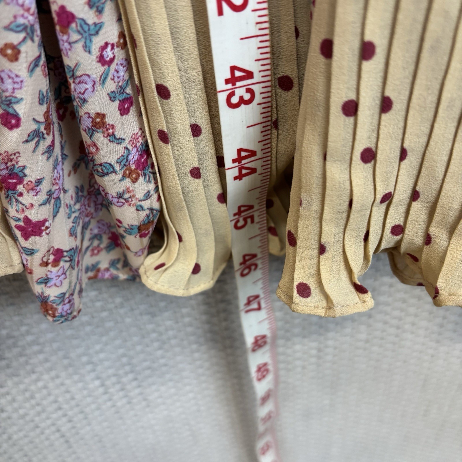 Vintage Lachine Boho Prairie Floral Midi Dress Small Pleated Ruffle Cottagecore