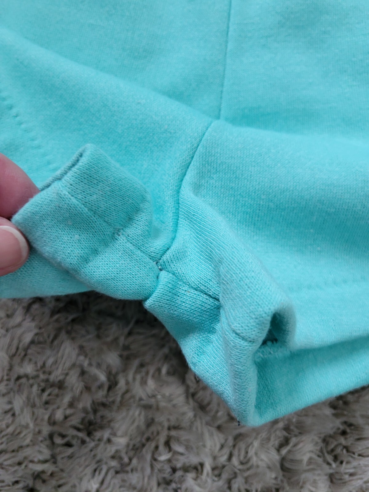 Vintage Adidas Mint Green Shorts w White Piping & Elastic Waist Size Med