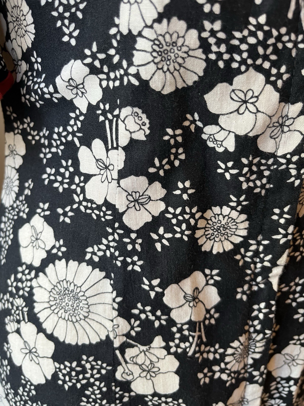 Vintage 70s DARLING OF MELBOURNE Prairie Maxi Dress Black & Red floral – size 12