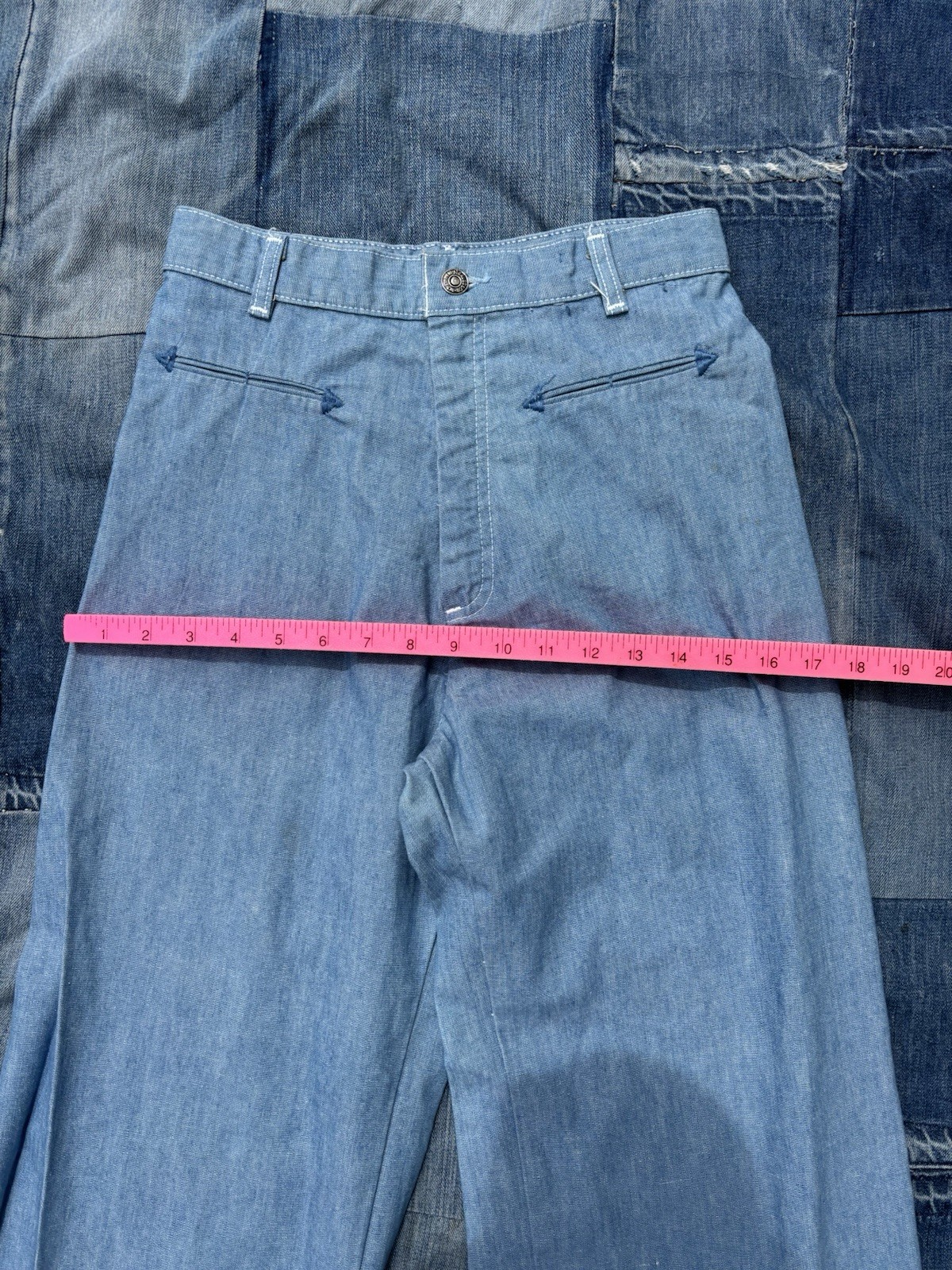Vtg 1970s Levi’s Pacific Pride Womens Western pincheck Pants 26×31 White Tab