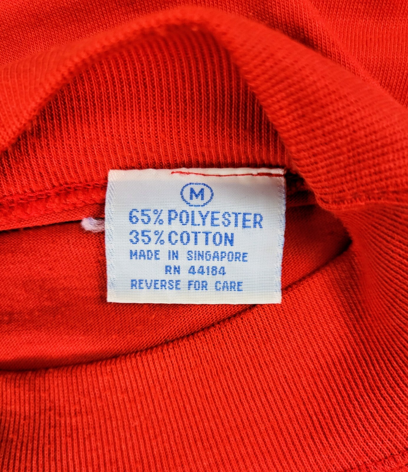 Vintage Red Knit Drop Sleeved Mock Turtleneck Top Size Medium