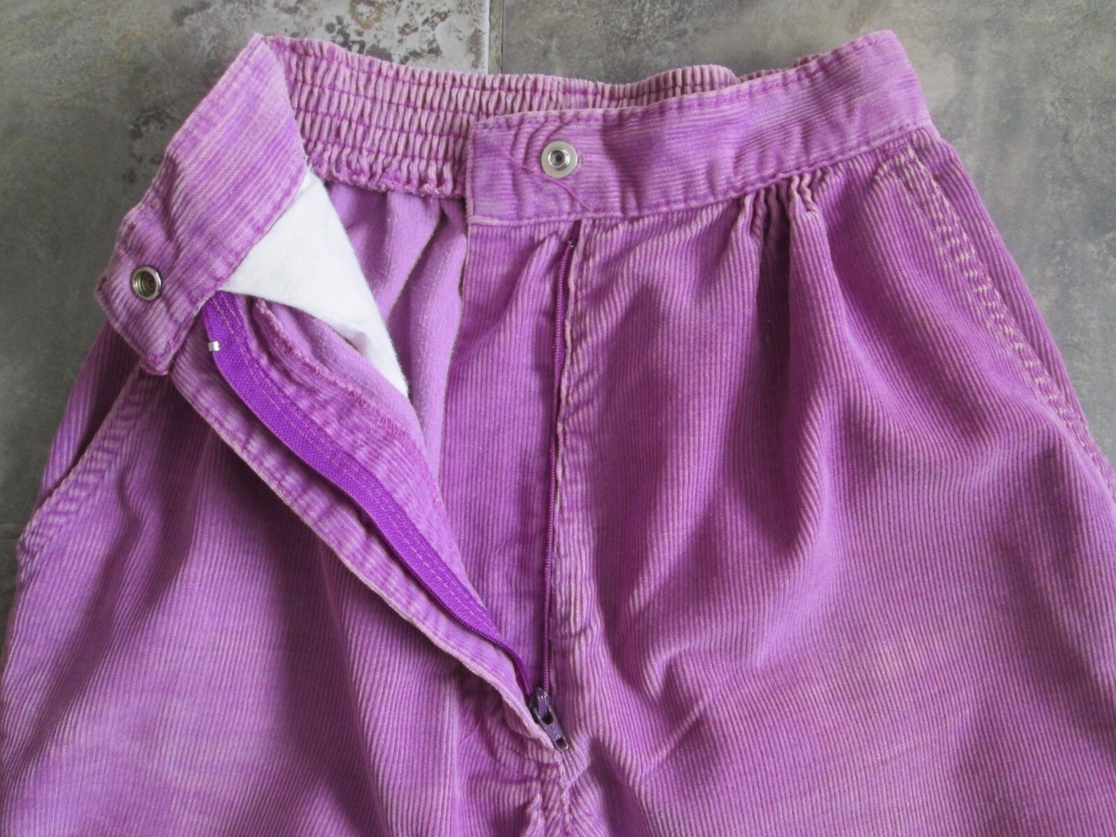 VTG Ocean Pacific Corduroy Pants +/- 22×31 Purple High Waist Tapered Leg Pleated