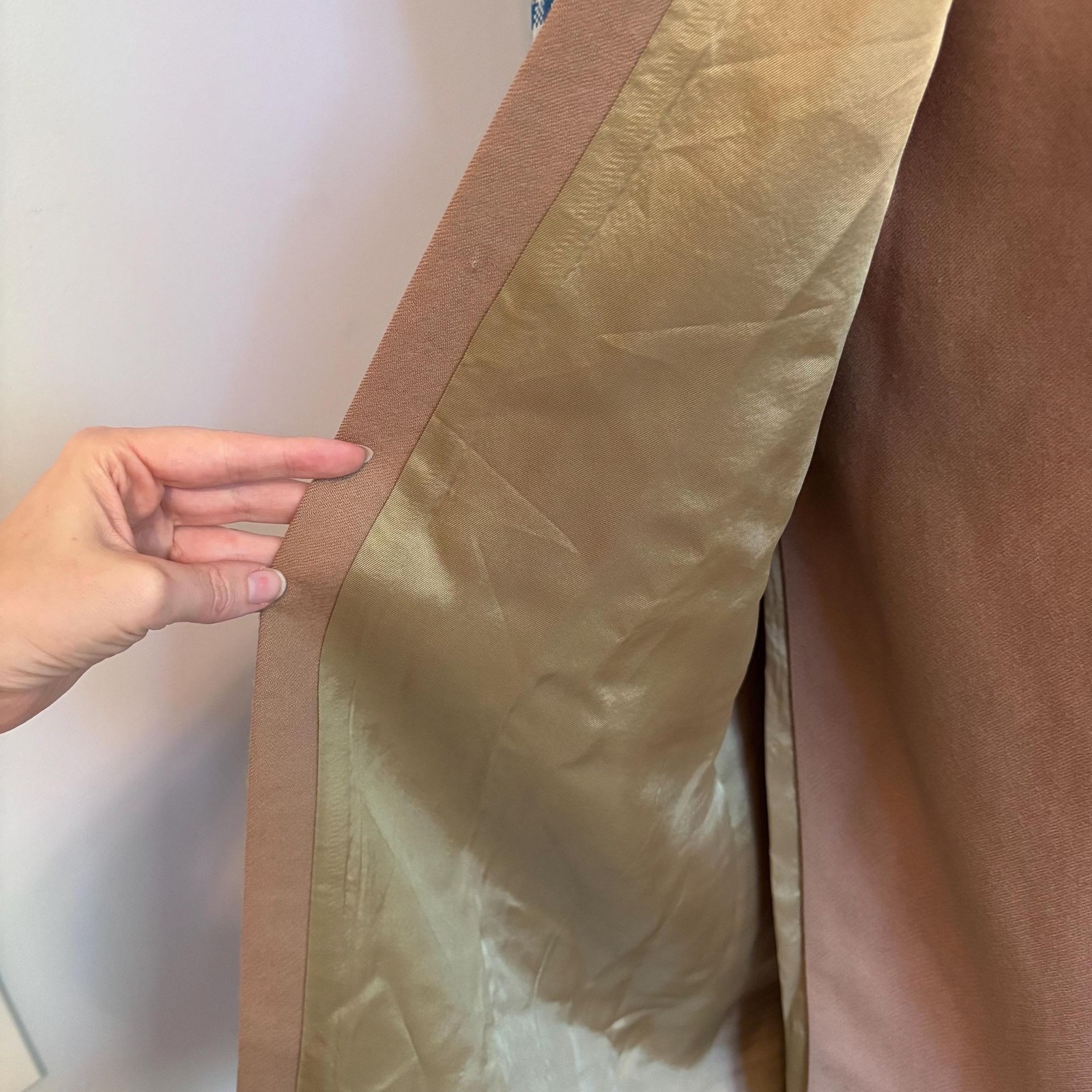 Vintage SISLEY Camel Italian Virgin Wool Wrap Maxi Skirt, 90s Minimalist, Size 6