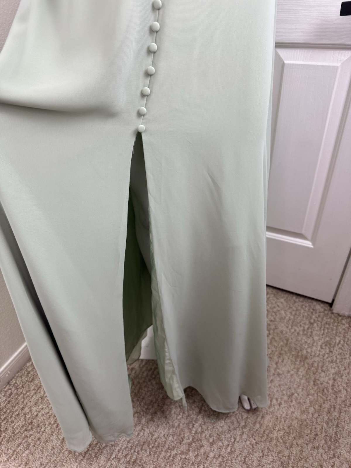 AZAZIE BECCA Agave Sheath V-Neck Chiffon Dress Size 10