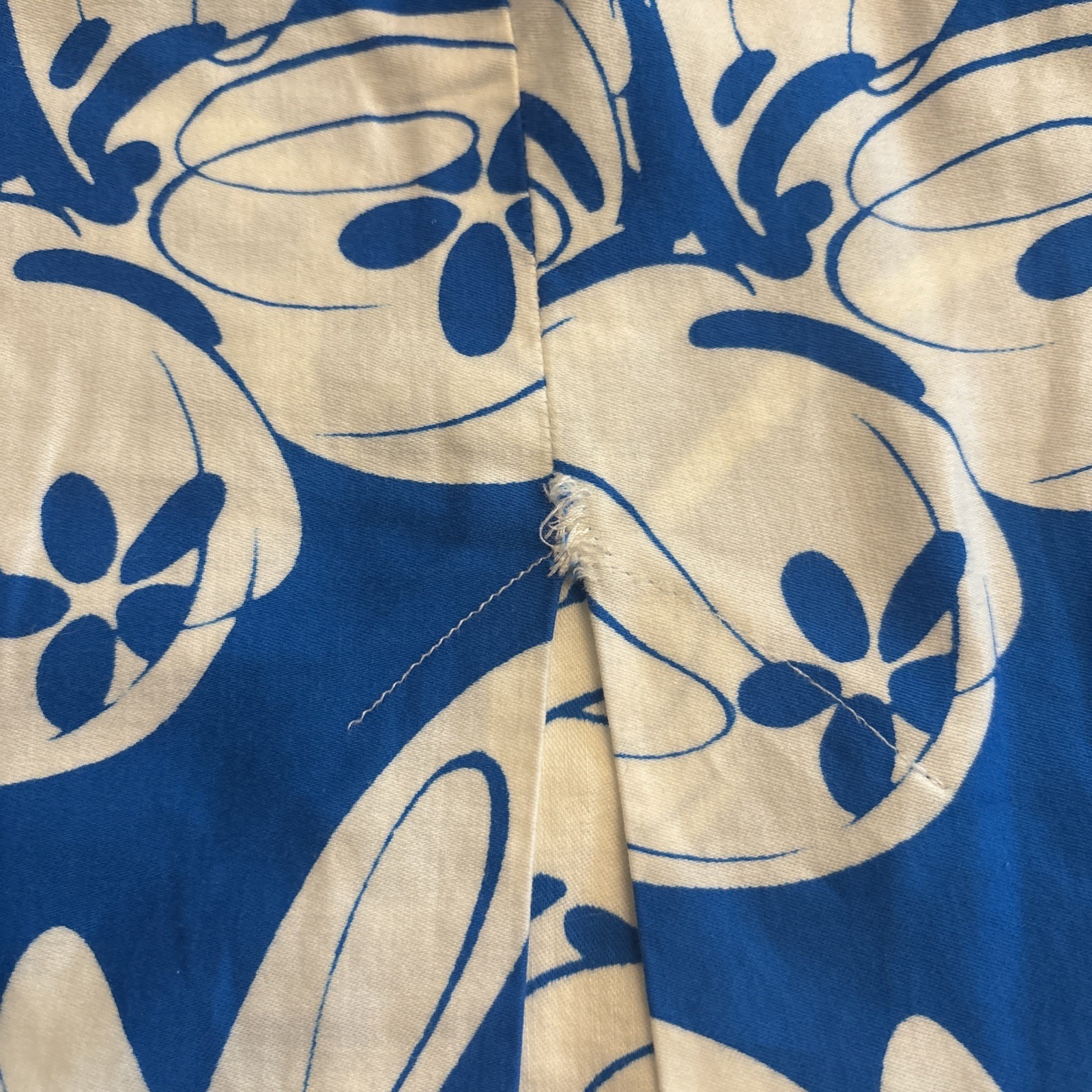 1960s Vintage Shift Mod Dress Floral Cobalt Blue And White. M