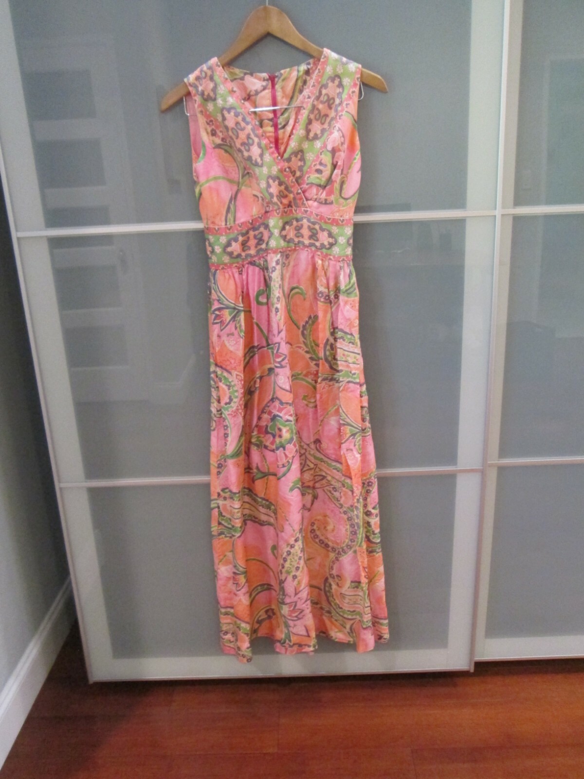 Vintage Handmade 1970’s Halter Style Maxi Dress Fits XS