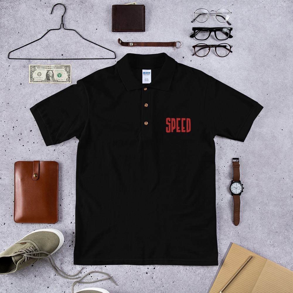 Speed Polo Tshirt,Car Lover Embroidered Polo Shirt,Size S M L XL 2XL RELAXED FIT