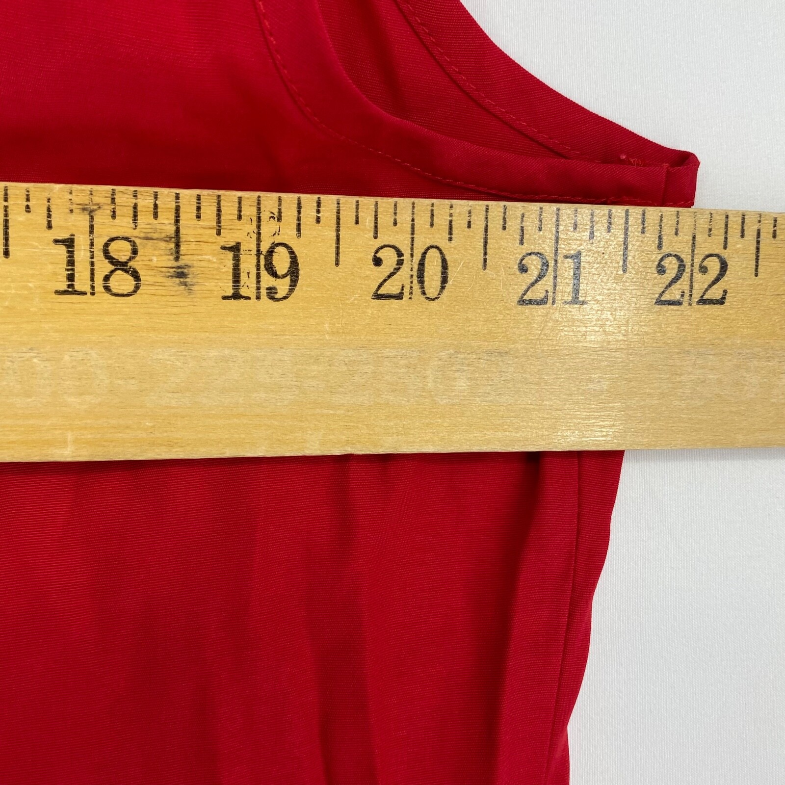 Gloria Lance Womens Large Vintage Mock Neck Top Red Embroidered Missing Button