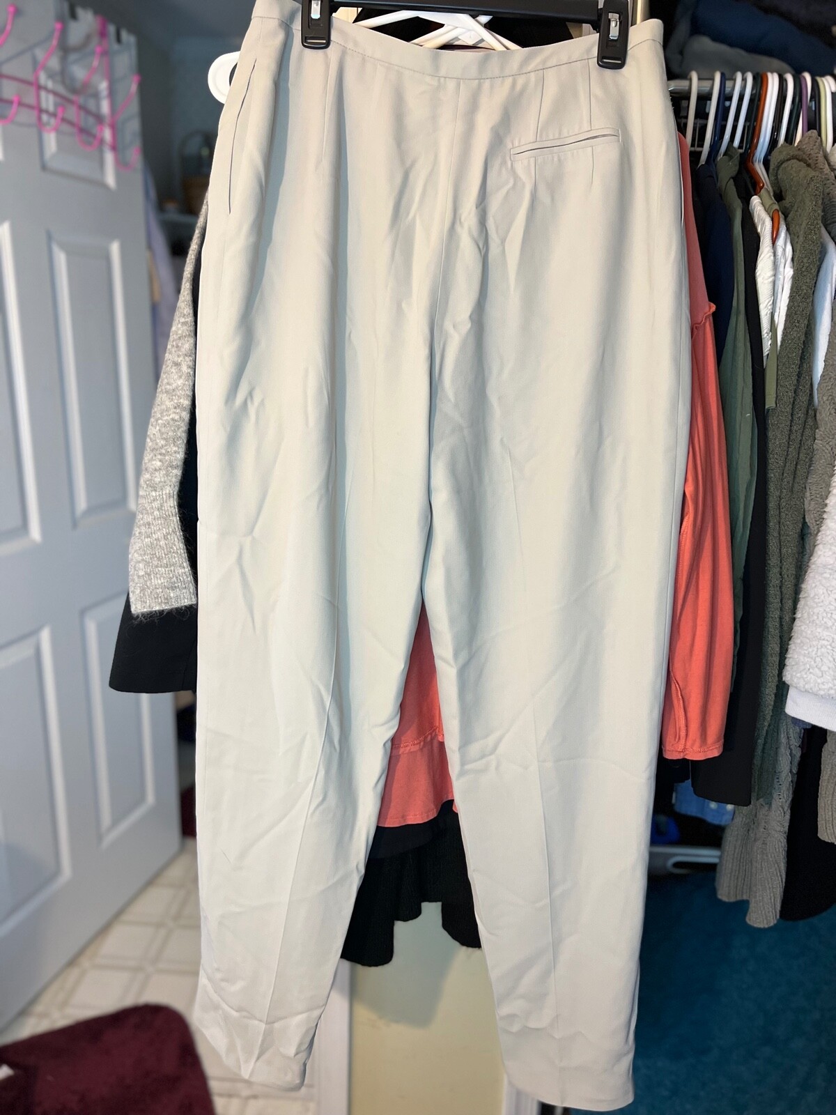 WP7-Harve Benard Sport VINTAGE 90’S WOMENS BEIGE LINED DRESS PANTS. 14TALL.
