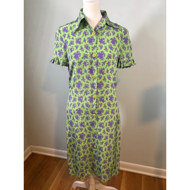 Oliver by Valentino 1997 Vtg Floral Dress IT 42 Made in Italy Archival