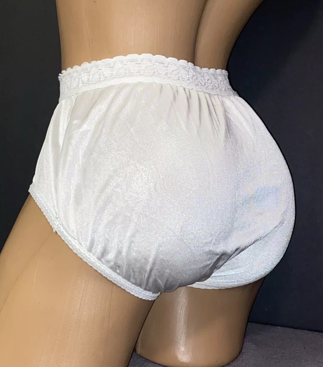 Vintage White Granny Panties~TR Bentley~Girdle~sissy Nylon Underwear~panty Sz 8