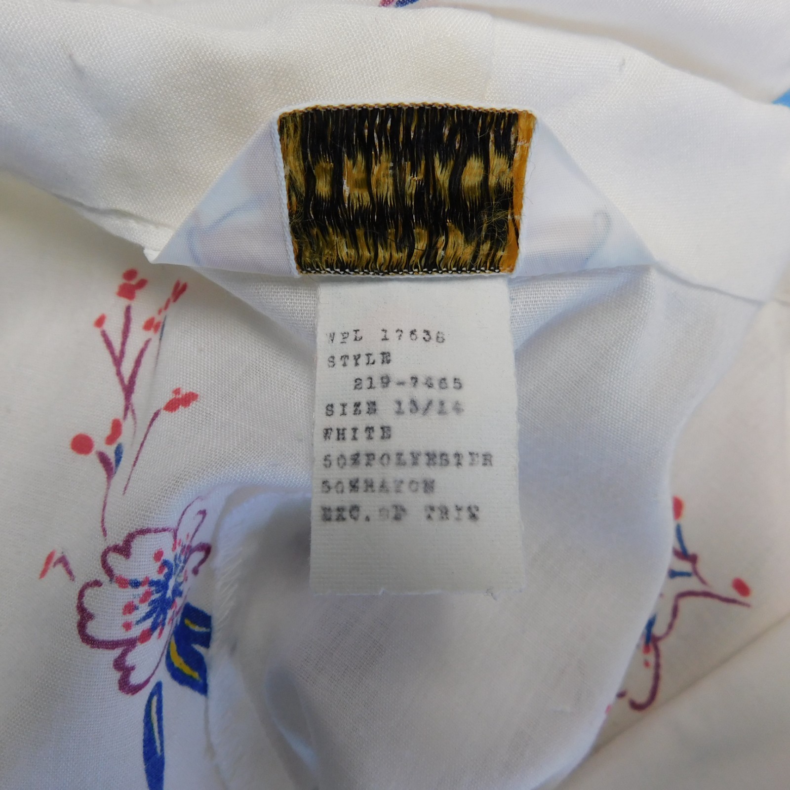 Vtg 70s 80s JCPenney ILGWU Floral Border Print Shirtwaist Dress Tie Belt 13/14