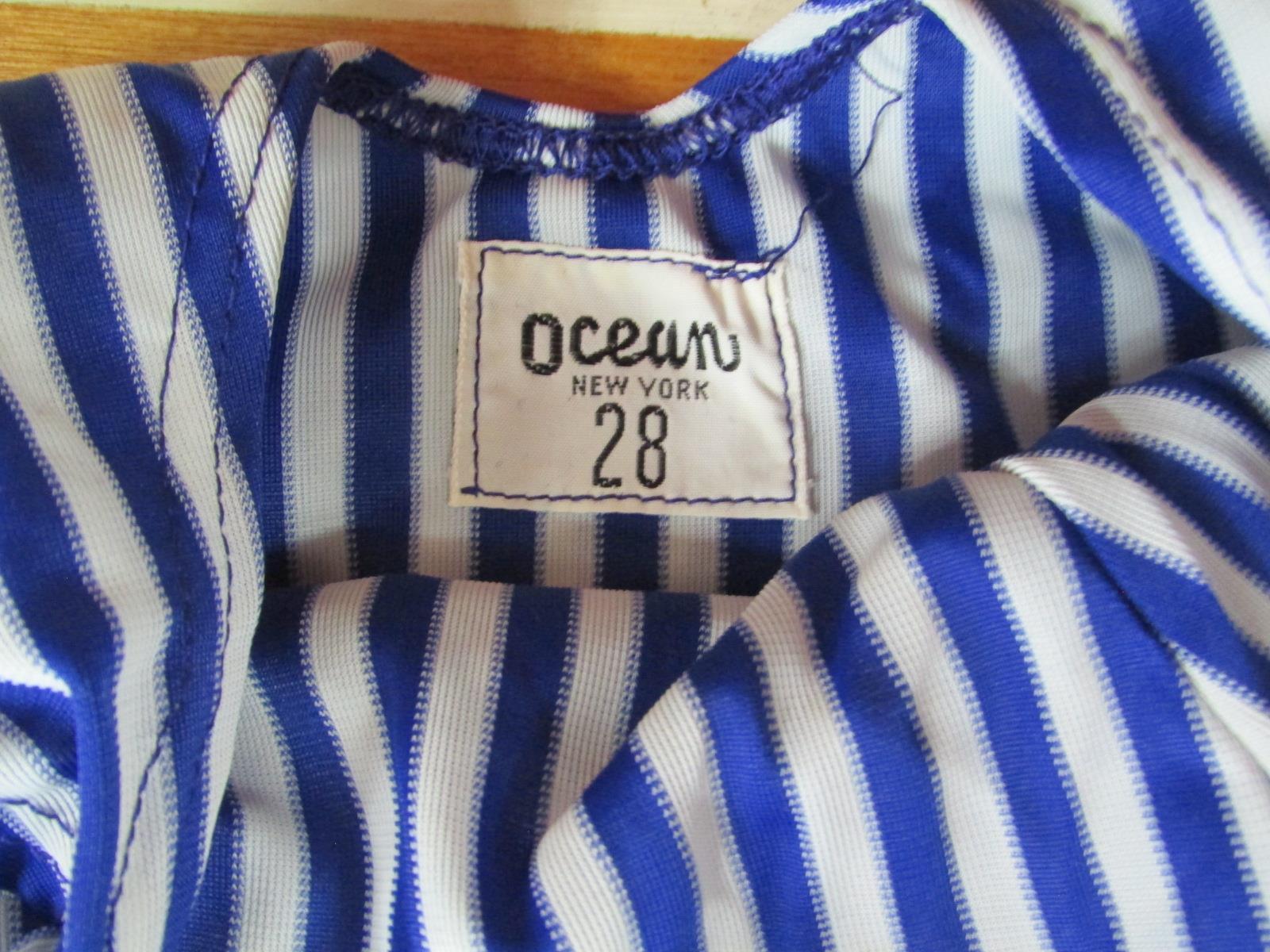 Vintage 1960s Ocean Mermaid Swimsuit NOS w/ Swim Couple Photograph Beach Pennant