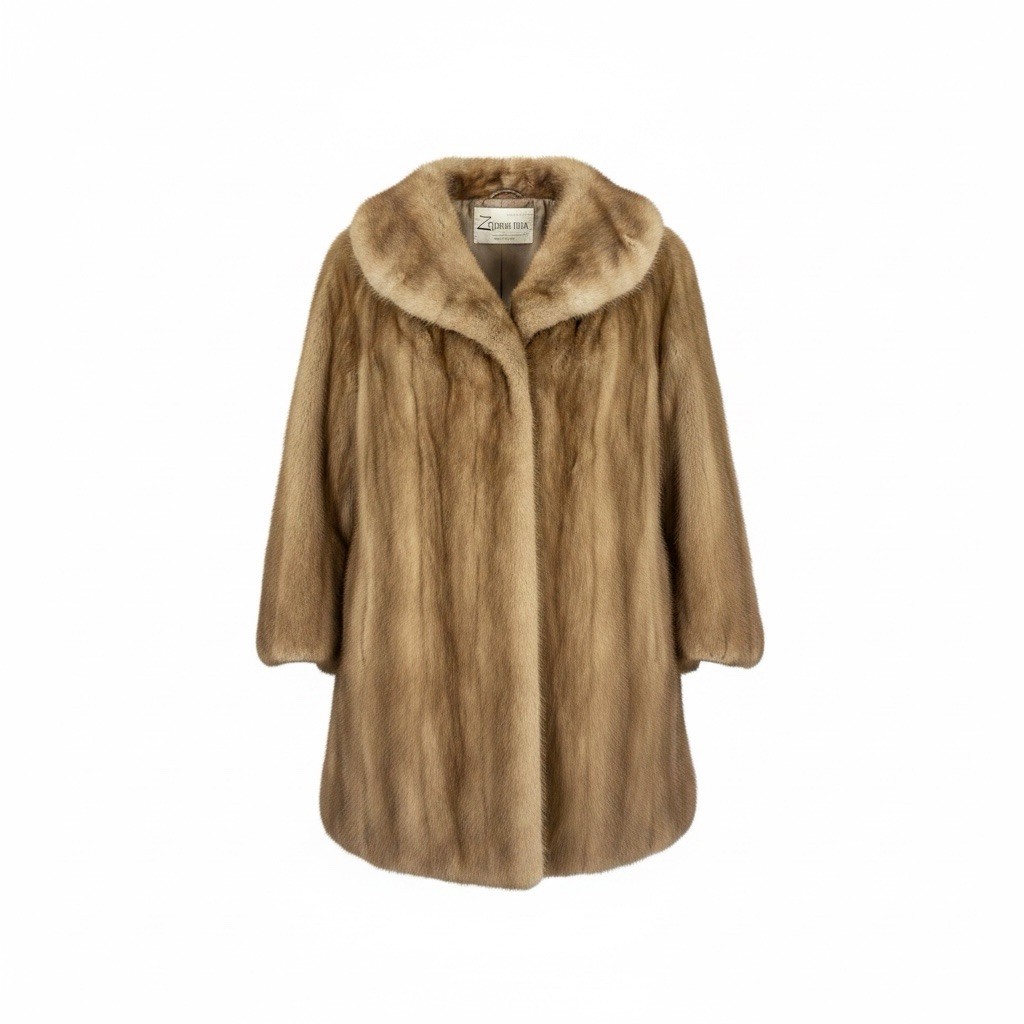 Zinman Furs Vintage Mink Stroller/Walking Coat Palomino Women’s Custom T4