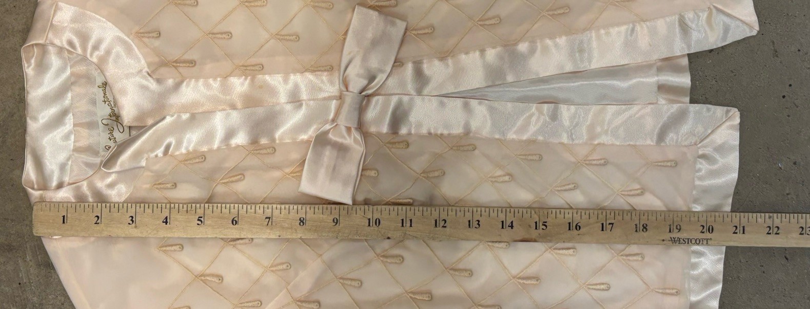 Vtg Couture Internationale By Norman Hartnell 2 Pc Peignoir Gown Jacket 32 60s