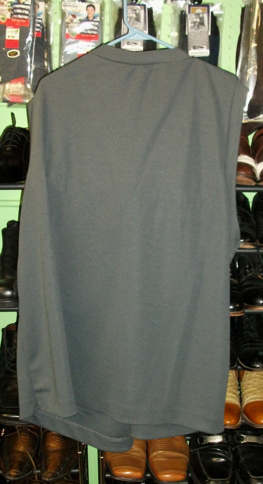 Vintage 70s Ladies Barry Ashley Charcoal Sleeveless Vest Size 3X, Plus