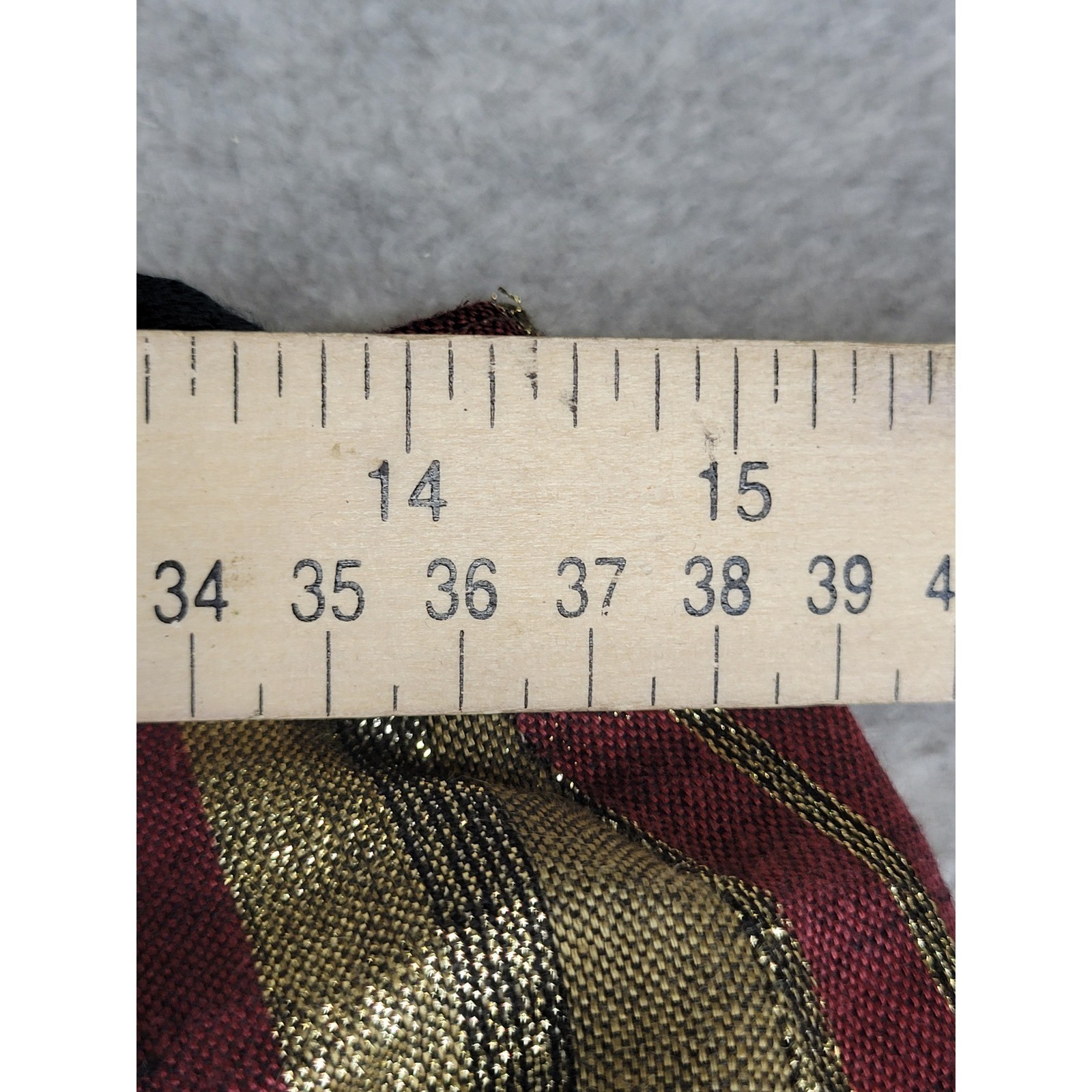 Vintage Anne Klein Metallic Lurex Striped Skirt Set Medium ILGWU USA Made Gold