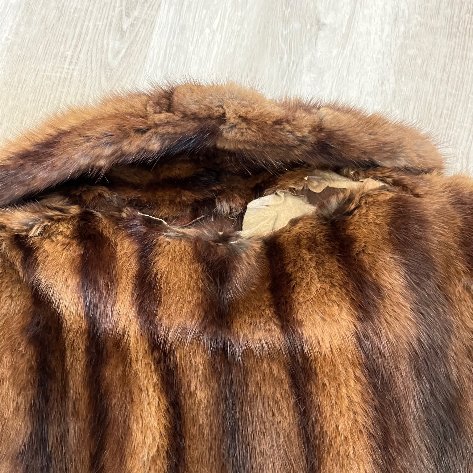 Vintage Nigbor Fur Coat Co Genuine Ranch Mink Fur Coat Jacket Brown Womens L?