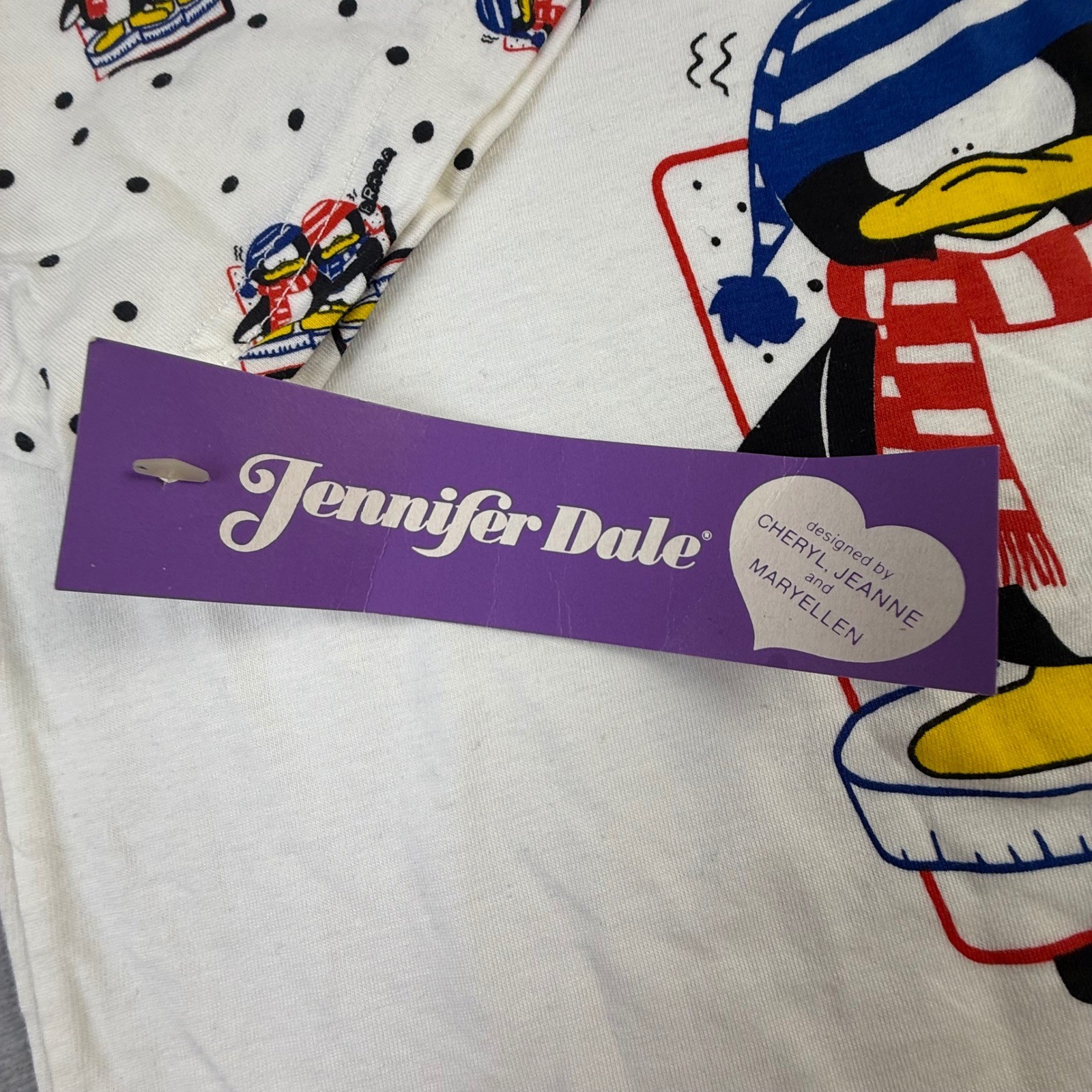 Vintage Jennifer Dale Penguin Nightshirt 1989 Kaydee Designs Cotton One Size NWT