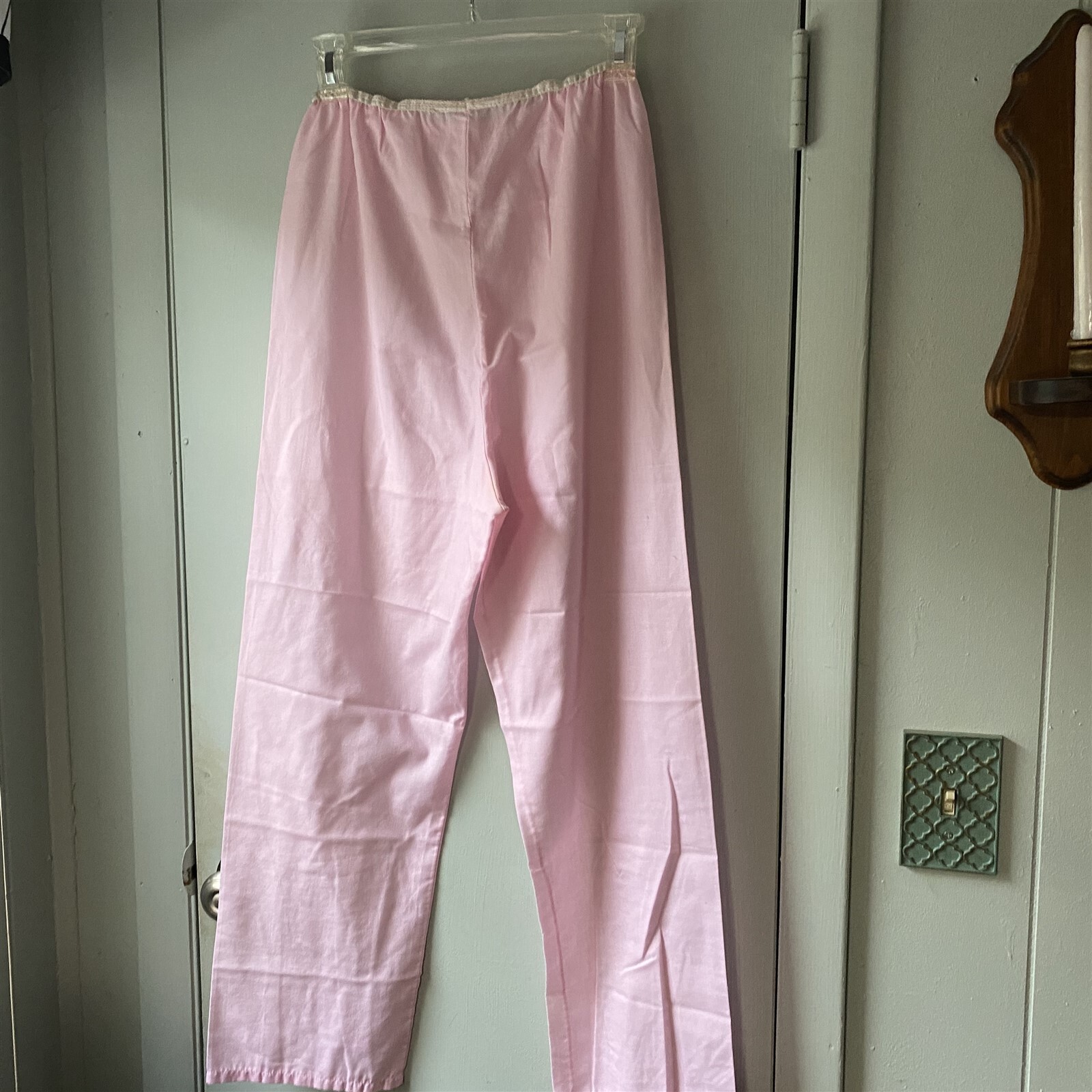 Vintage Katz Pajamas Womens Pink Cotton Blend PJ’s Ruffle 2 Piece
