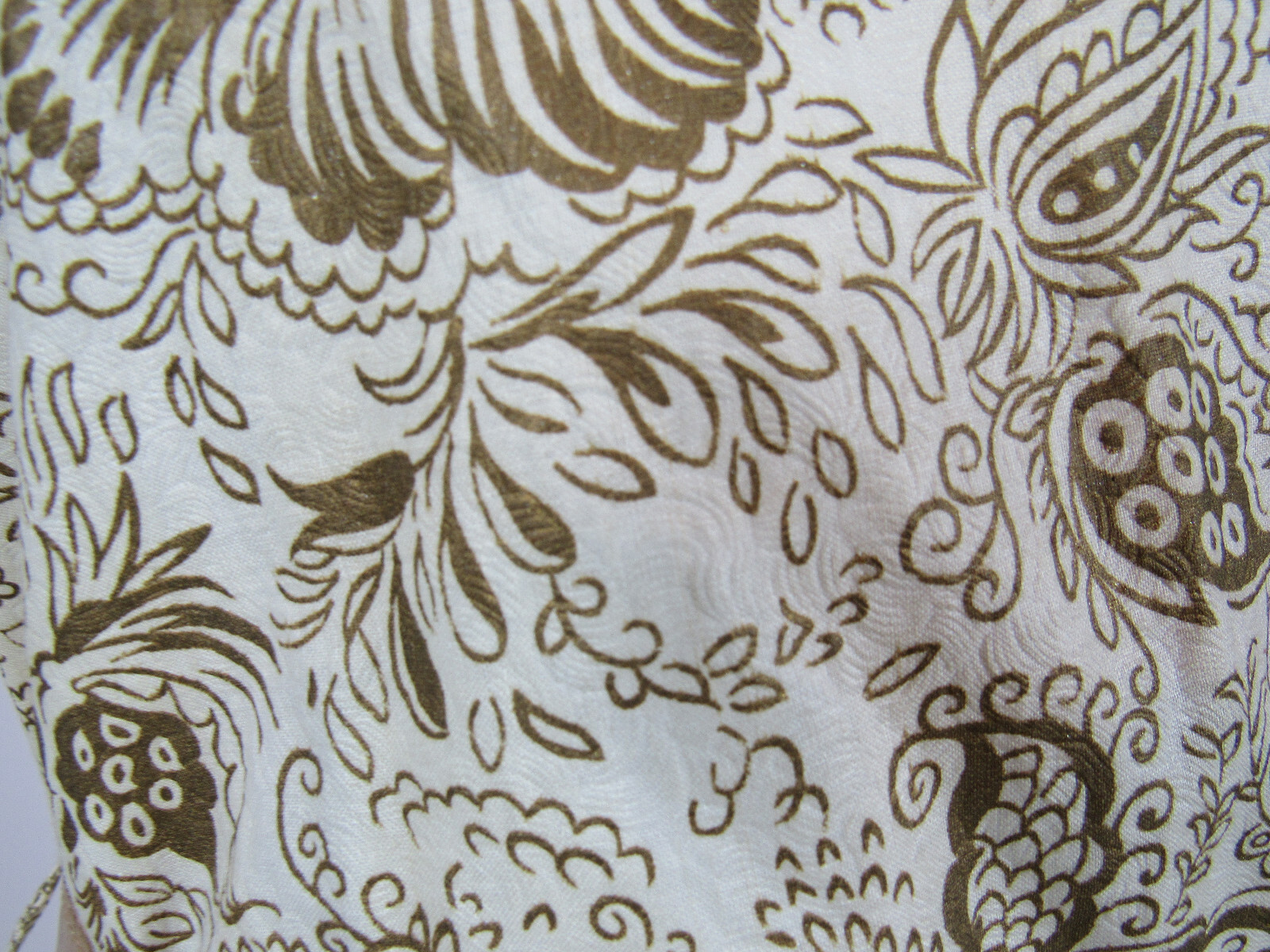 VTG 1950s 60s ADELE CALIFORNIA PAPER DRESS FLORAL PAISLEY DESIGNS GOLDEN BELT