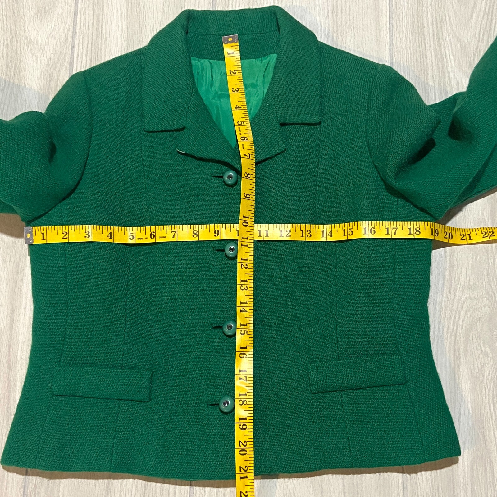 Vintage 60s Kelly Green Womens Suit Jacket Skirt Small Frank Gallant Classic