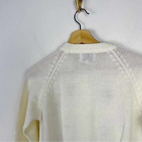 Vintage Rochelle California Embroidered Flower Cottagecore Cardigan 60’s Size S
