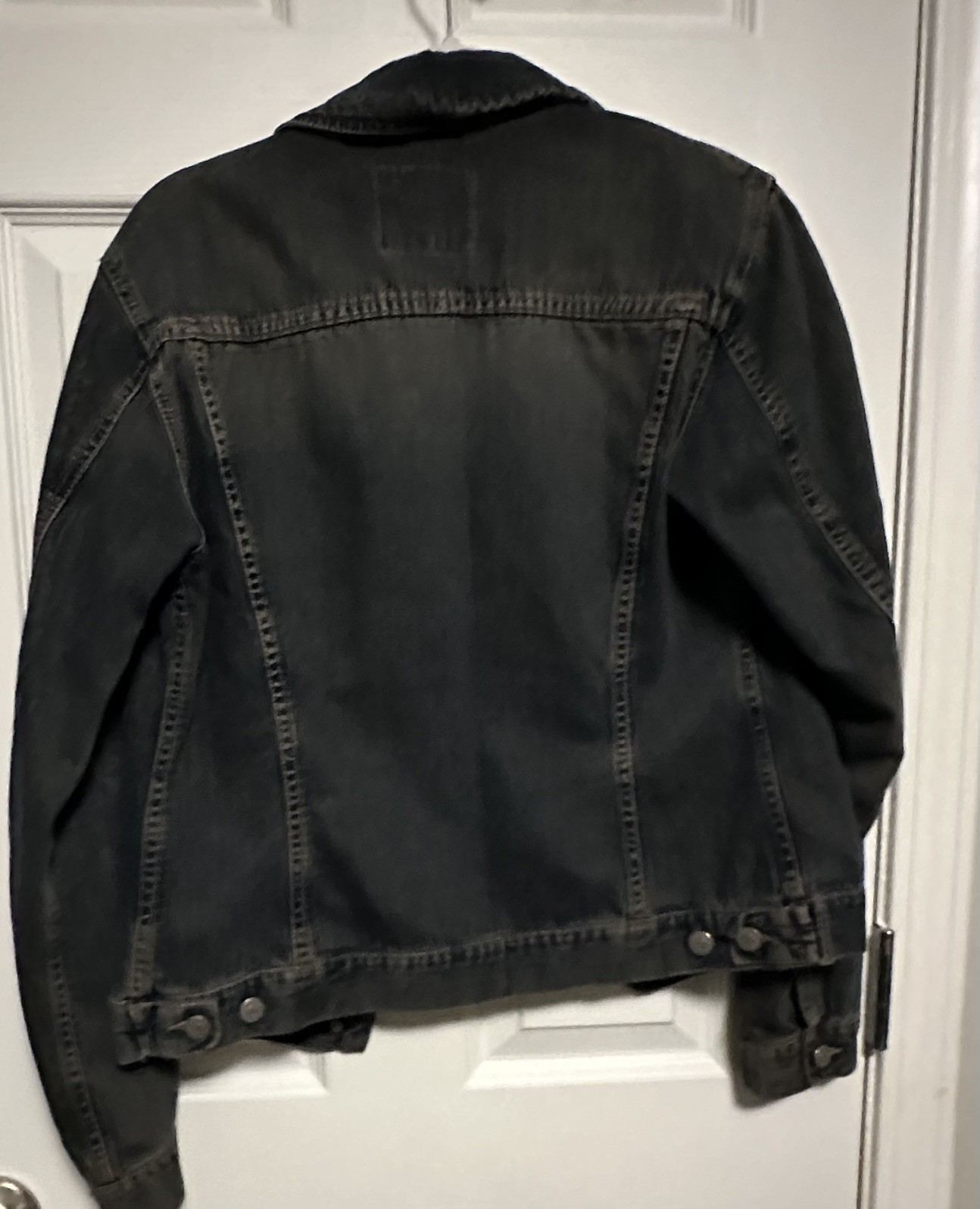 Vintage Sisley Denim Jacket Made in Italy Blue Jean Trucker Jacket Italian Sz S