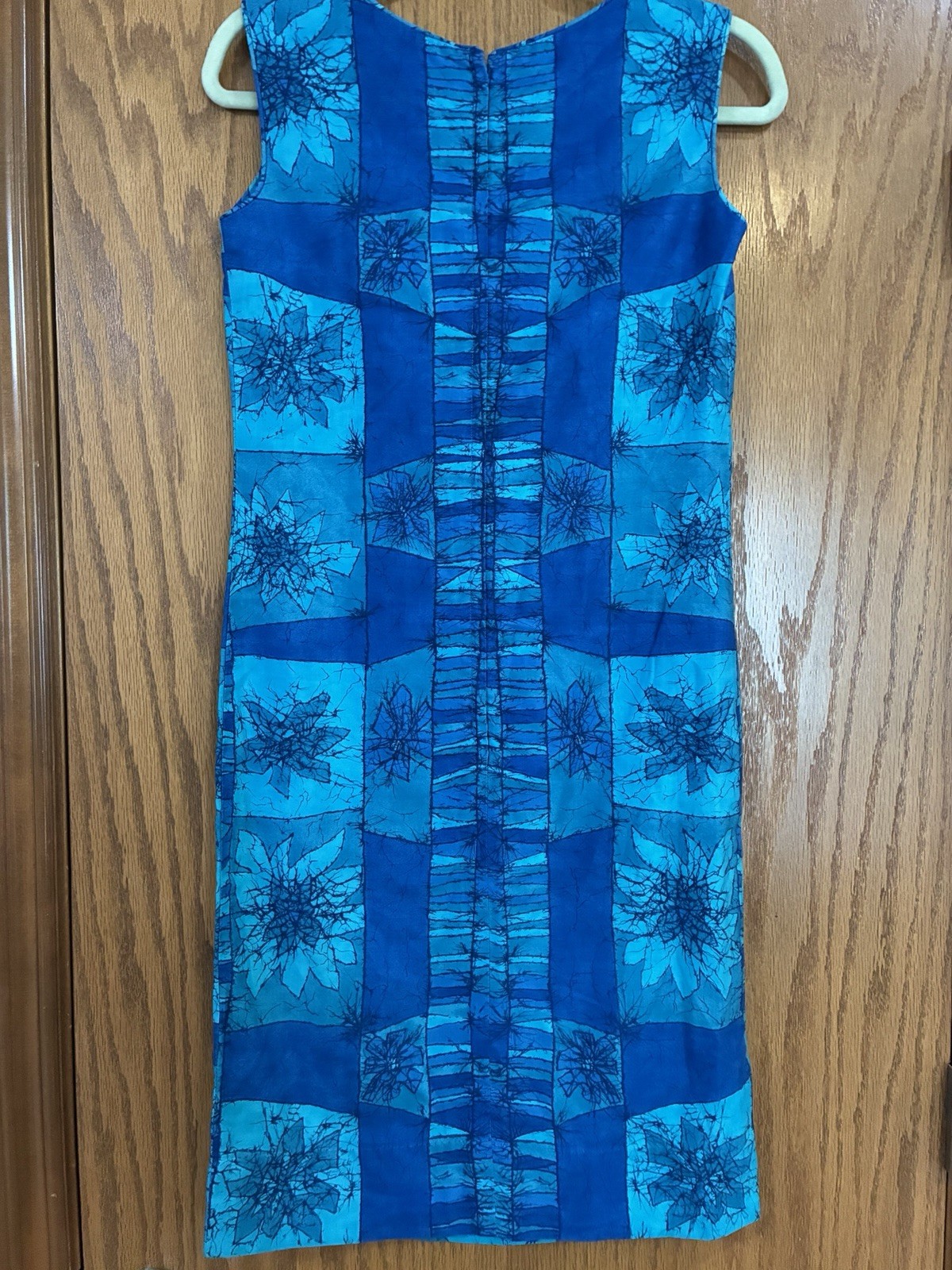 Hawaiian Creations Sleeveless Dress By Stan Hicks, Vintage, Sz Small, Turquoise