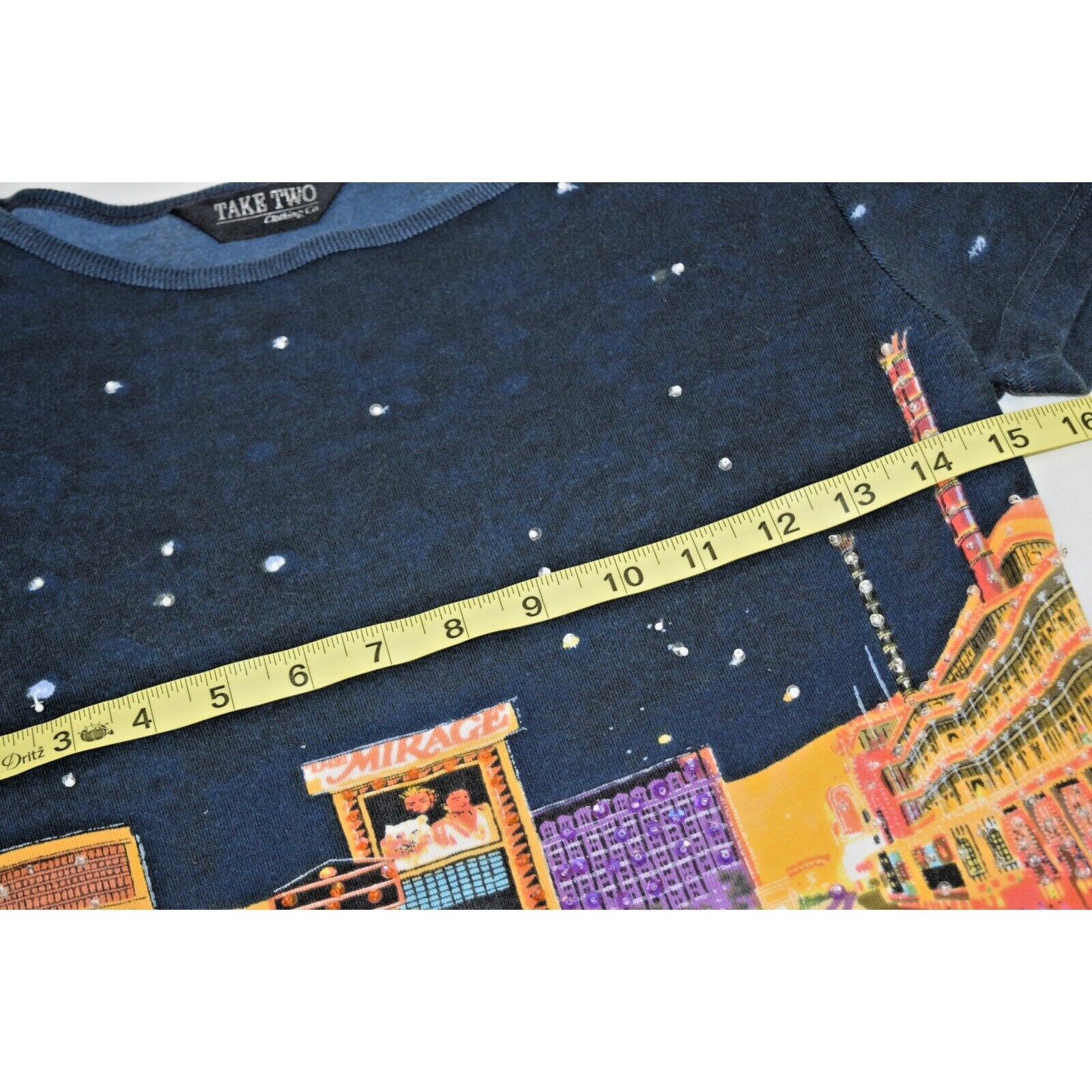 Vintage Shirt Take Two Size S 90s Las Vegas Mirage Siegfried Roy Sequins